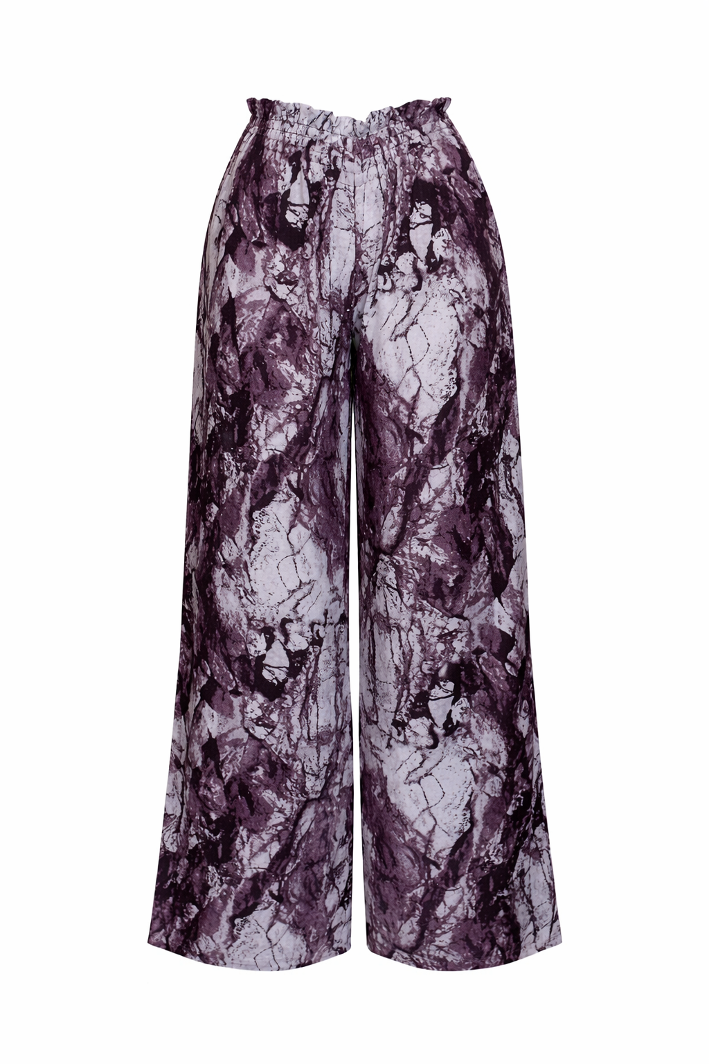 Marble Flow Wide-Leg Pants