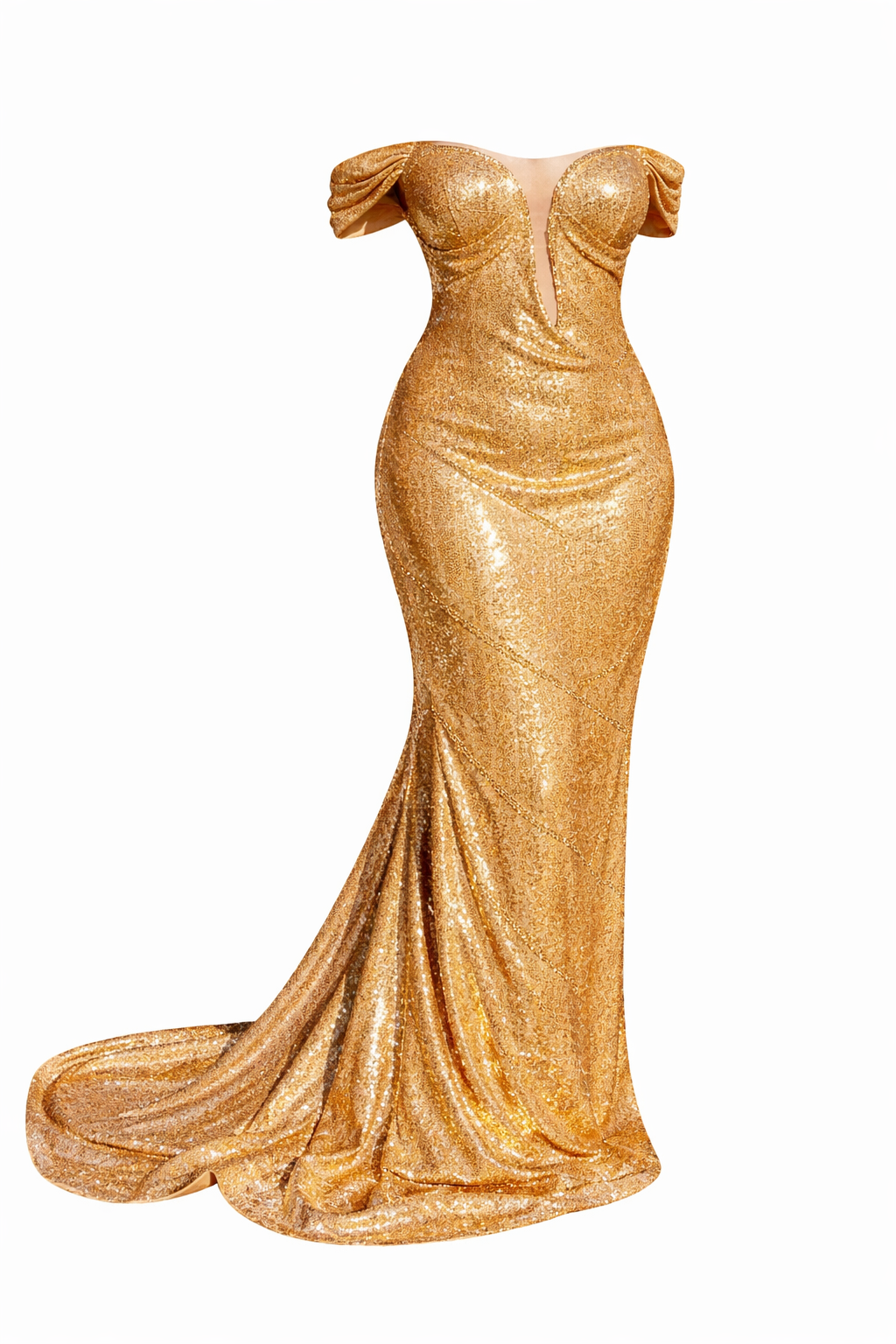 Golden Goddess Mermaid Gown