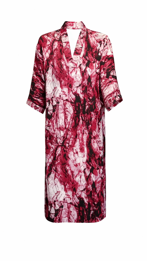 Crimson Marble Tunic Dress
